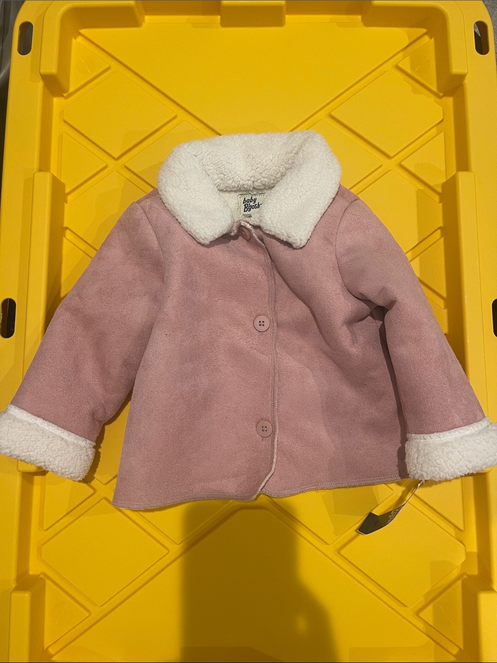 OshKosh B'gosh Pink Coat with White Sherpa Collar